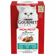Miješano pakiranje Gourmet Mon Petit 24 x 50 g - Duetti: losos/piletina