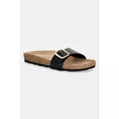 Tommy Hilfiger Natikači Cork Footbed Slip-On Sandals FW0FW09344 Črna