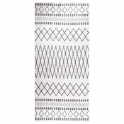 Perivi tepih 80 x 300 cm crno-bijeli