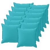 vidaXL Prevleka za blazino 12 kos HOUTEN Turkizna 50 x 50 cm Poliester