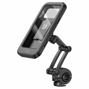 Hoco Hoco Rider CA101 Nosilec za kolo za telefone 4,5 - 7, IPX4, nastavljiv, črn