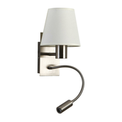 Brilagi - LED zidna lampa NUBILA 1xE27/25W/230V+LED/3W matni hrom/krem
