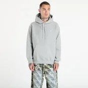 Mikina Nike Solo Swoosh Mens Pullover Hoodie Dk Grey Heather/ Lt Smoke Grey/ White XL