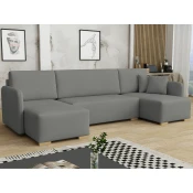 Kotna garnitura Columbus 246 (Velo 635) Siva, Funkcija spanje, Predal, 292x140x85cm