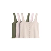 The Set Top zelena/roza/bela
