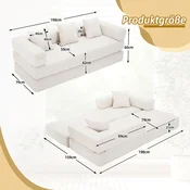 SONNENH Kavč, ženilja, bež, prostor za shranjevanje, za dnevno sobo