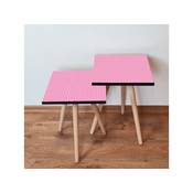 Hanah Home Sklapajuci Stocic 2 Komada 2SHP240 - Pink