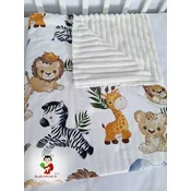 Bubamara 037 Pokrivac za bebe Životinje, 95cm x 75cm