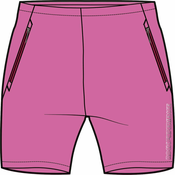Rock Experience Kratke hlače na prostem Powell 2.0 Shorts Woman Pant Super Pink/Cherries Jubilee L