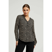 Womens blouse Moodo patterned - black