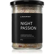 Almara Soap Bath relaksacijska sol za kopel z vonjem Night Passion 450 g