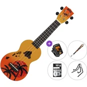 Mahalo Hawaii SET 2 Hawaii Orange Burst Soprano ukulele
