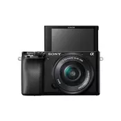 Sony Alpha 6100 fotoaparat kit (16-50mm objektiv), crna