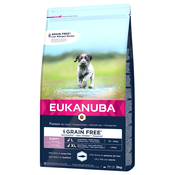 15% popusta na Eukanuba suha hrana piletina okusi  - Grain Free Puppy Large Breed losos (3 kg)