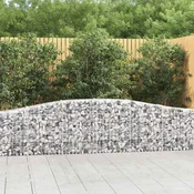 Lucne gabionske košare 3 kom 400x30x60/80 cm pocincano željezo