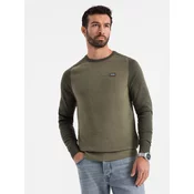 Ombre Knitted mens RELAXED FIT sweater with patterns - navy blue