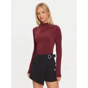 PIECES Majica PCMADISON  vinsko rdeča
