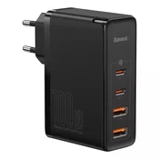 BASEUS Polnilec USB GaN2 Pro 100W 1x USB/1x Type-C Black CCGAN2P-L01