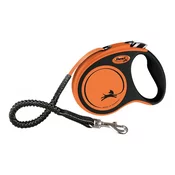 Flexi Pas Xtreme L 5 m oranžne barve do 65 kg