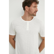 Pamučna majica Marc OPolo za muškarce, boja: bijela, bez uzorka, 436217651236