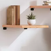Zidna polica svjetlosmeda 40x60x(2-4) cm obradena hrastovina