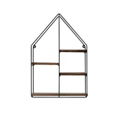 Hanah Home Lilium Zidna polica, Braon-crna