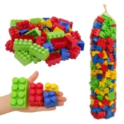 Kocke za decu KOCKE DEČIJE OSNOVNE set 300 kom. Džak - 4 vrste kocki u setu - širine kocki 4.5cm