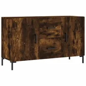Vidaxl Komoda dimljeni hrast 100x36x60 cm inženirski les