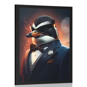 Plakat živalski gangster pingvin - 40x60 no frame