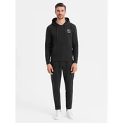 Ombre Mens sweatshirt set unbuttoned sweatshirt + pants