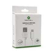Data kabl Teracell Plus 2.4A za iPhone lightning beli 1.2m