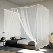 shumee vidaXL Viseča Komarnik 156 mreža bela 220x100x150 cm