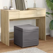 vidaXL Stolica Siva 41 x 41 x 40 cm Umetno Usnje in Umetno Leseno