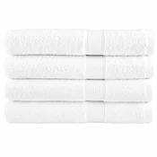 shumee Premium brisače za savno 4 kosi bela 80x200 cm 600 gsm bombaž