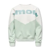 ONLY GIRLS Majica KOGRuna-Mena petrol / meta / off-bela