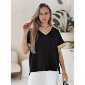 Bluzka damska oversize SHINE LOVE czarna Dstreet