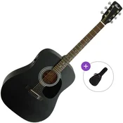 Cort AF510E Basic SET Black Satin Elektroakustična dreadnought