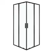 KERRA Kvadratna tuš kabina Solid SQ BL 80, črni profili, prozorno steklo, 6mm