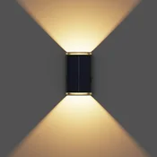 Lumisky LED-sončna stenska svetilka Rody, črna, višina 16 cm, komplet 2 kosov, IP65 - Sodobni - Plastika