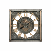 Zidni sat Home ESPRIT Siva zlatan Srebrna Kristal Željezo 80 x 10 x 80 cm