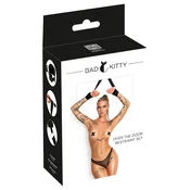Bad Kitty - komplet zapestnih lisic za na vrata (črne)