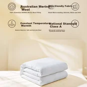 Ones Prekrivac, Vuna, 200x230cm, Beli