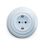 Kliklap - Retro kucna uticnica sa okvirom SCHUKO 230V/16A plava