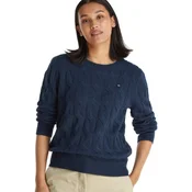 Tommy Hilfiger Pulover WW0WW43586 Mornarsko modra Regular Fit