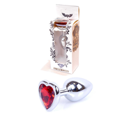 Jewellery Silver Heart PLUG- Red