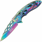 MTech Flame Linerlock A/O Rainbow