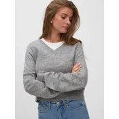 VERO MODA Pulover VMTEAK pegasto siva