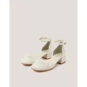 Monsoon Children Cipele za devojcice Pearly Pom Flower, Slonovaca