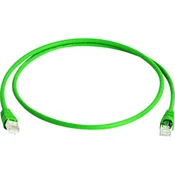 Telegärtner RJ45 omrežni priključni kabel CAT 6A S/FTP 25 m zelene barve z zaščito pred gorenjem, brez halogena Telegärtner