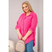 Kesi Włoski Cotton muslin shirt Fuksja
